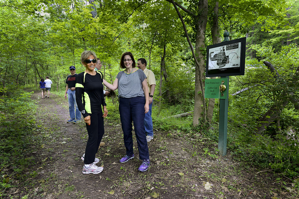 Nancy Everbach and her daughter, Tracy, at the beginning of the Scenic Railway trail.